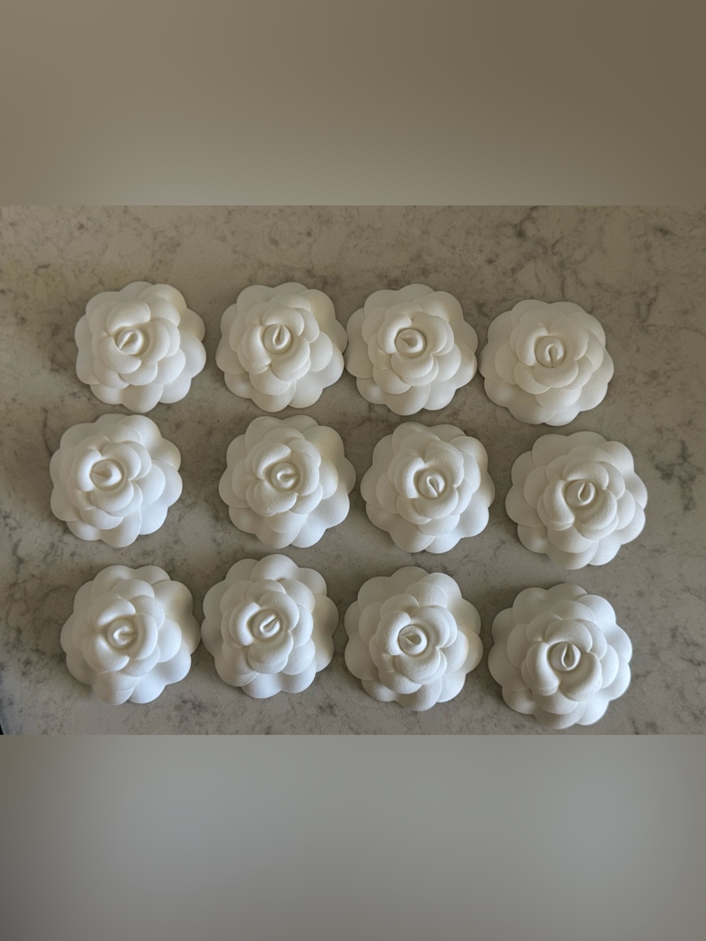 Chanel camellia flowers Set of 12